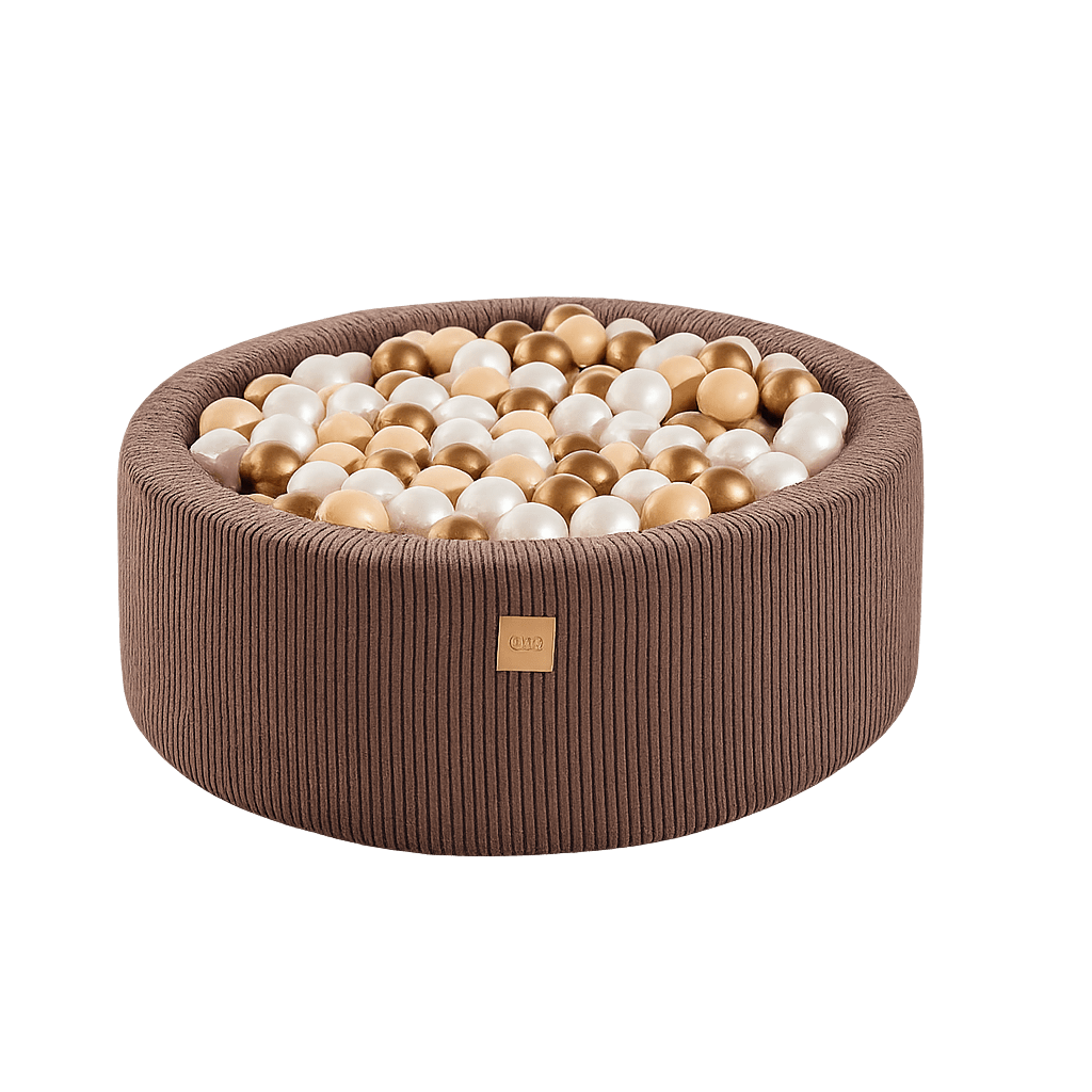 Luna boldbassin – Æstetisk brun, Hvid & kobber bolde - Eventyrtid