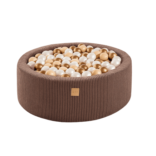 Luna boldbassin – Æstetisk brun, Hvid & kobber bolde - Eventyrtid