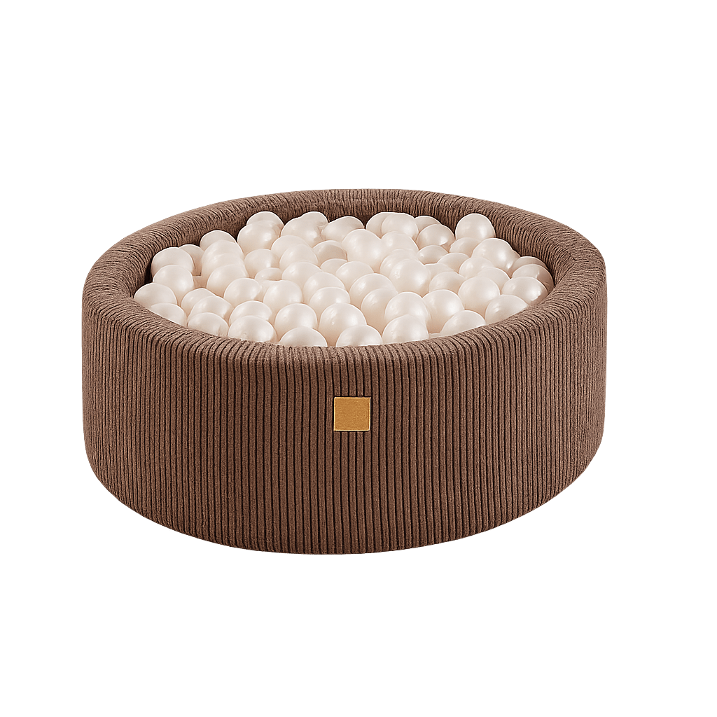 Luna boldbassin – Æstetisk brun, perlehvid bolde - Eventyrtid