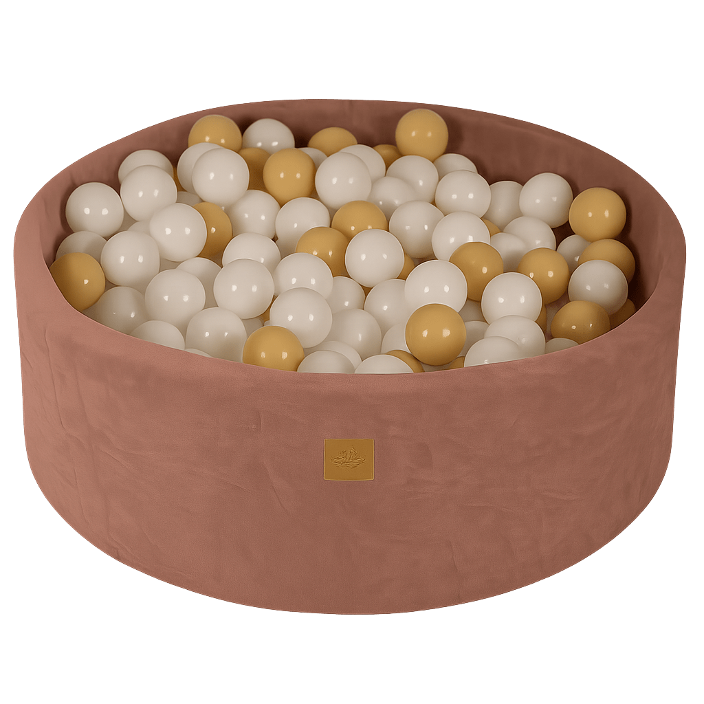 Luna boldbassin – Beige & hvid perle - Eventyrtid