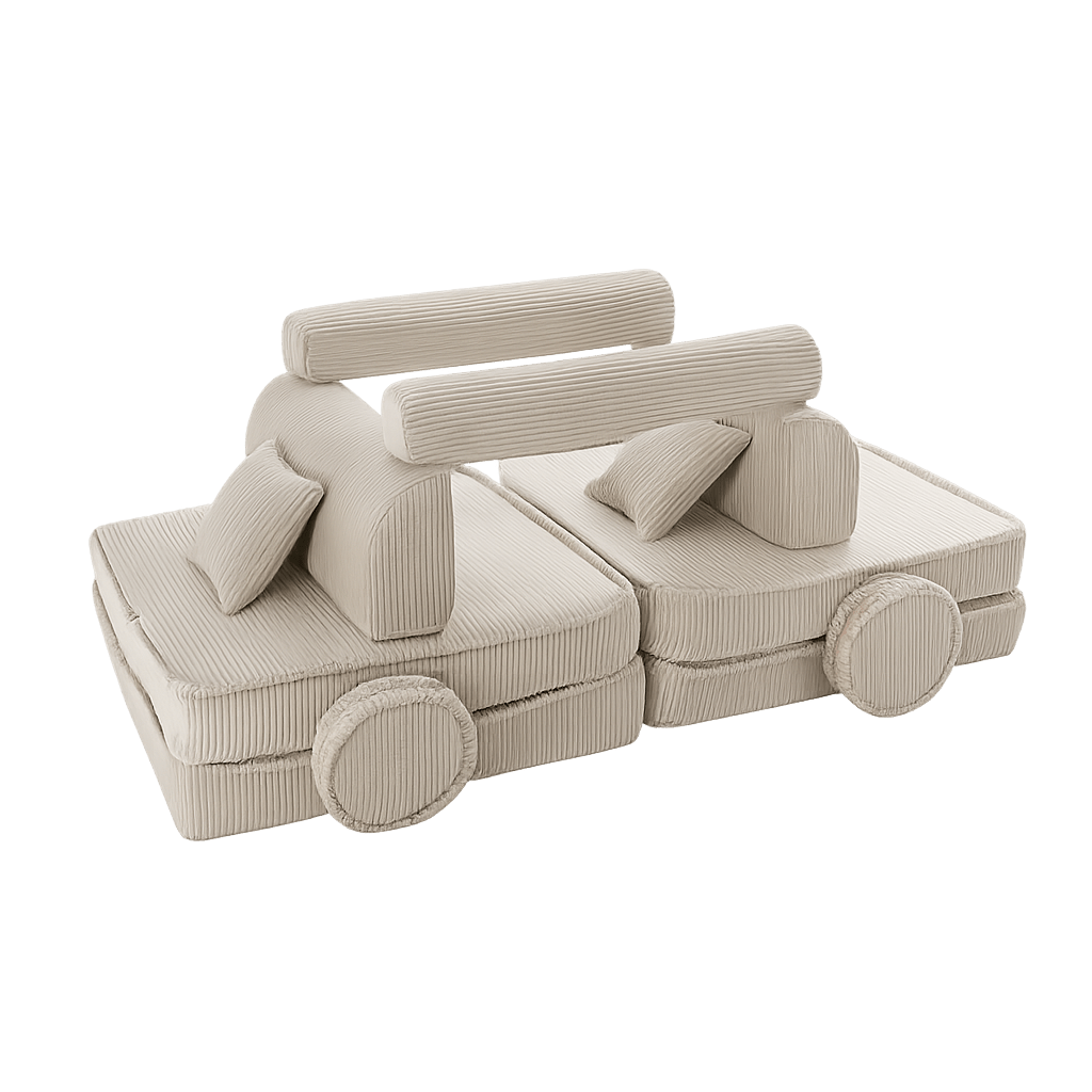 MeowBaby børnesofa – Ecru fløjl - Eventyrtid