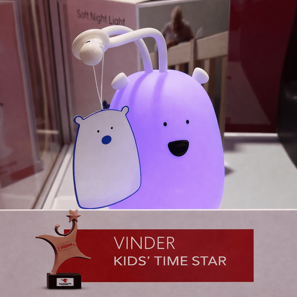 Rabbit & Friends natlampe med fjernbetjening - Eventyrtid