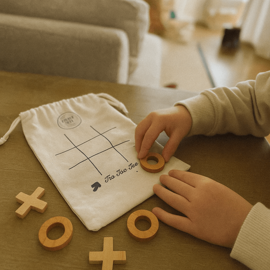 Wooden Tic - Tac - Toe Game - BarnetsHjem